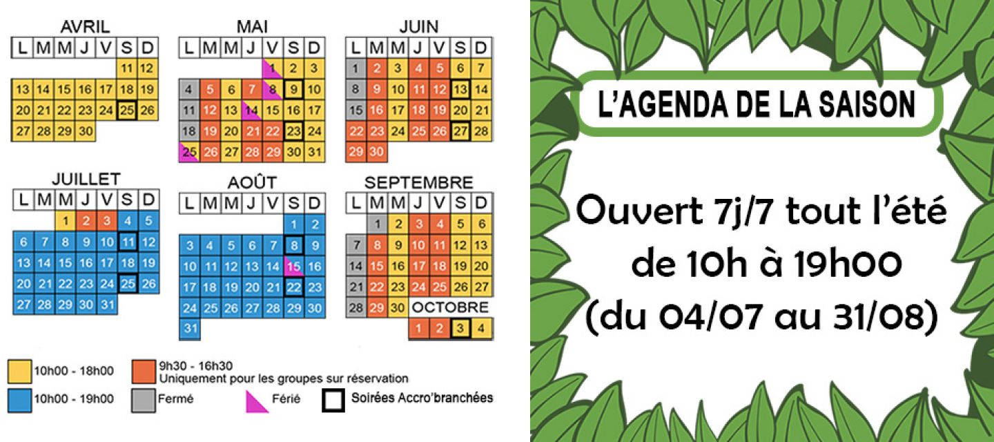 Ouverture tout l'été 2026